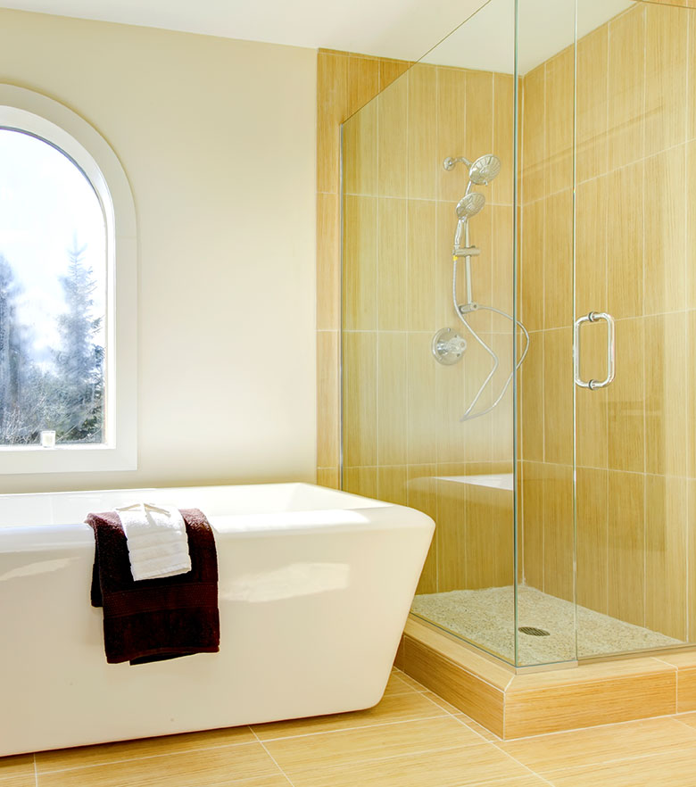 Residential glass installation in a modern home.